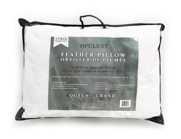 TC-250 100_ Cotton 2 Pack Feather Pillows