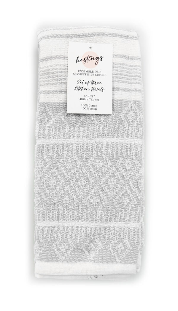3 Pk Kitchen Towels - 100_ Cotton - Image 3