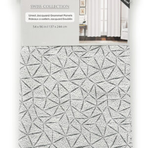 2 PK Lined Jacquard Curtains