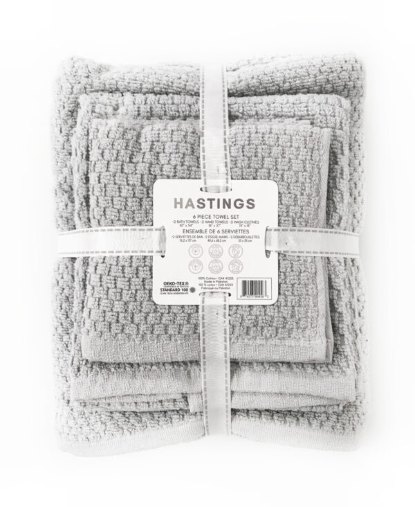 6 Pc Towel Set - Zero Twist - Image 3